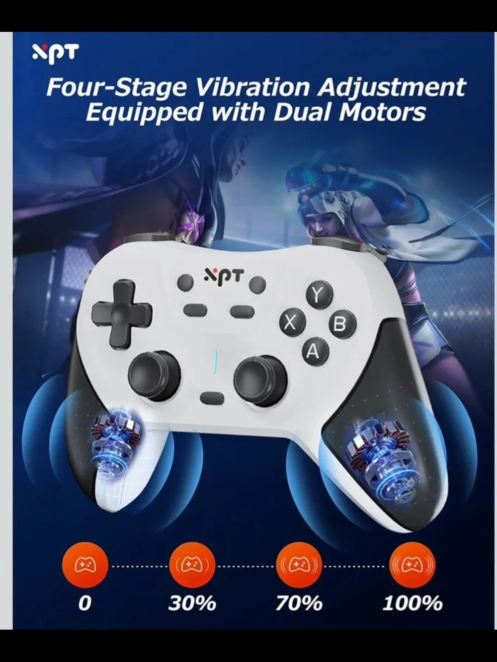 PC Gaming Controller with Bluetooth/2.4G Wireless, Bluetooth Gamepad Game Contro